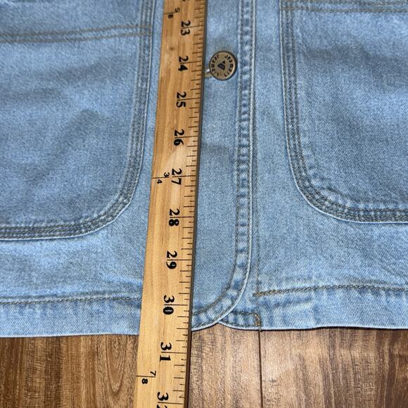 Vintage Y2K Liz Wear Medium long denim vest retro 90s button front pockets - Picture 5 of 5